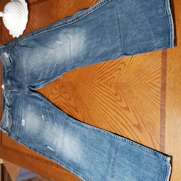 SILVER Twisted Boot Cut Distressed Jeans Size 36x31.5 - Picture 6 of 10
